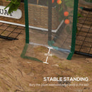 Outsunny Mini Green House with 3 Tier Shelves, 151H x 143W x 46Dcm, Clear