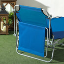 Outsunny Folding Sun Lounger Set of 2 w/ Sunshade Adjustable Backrest