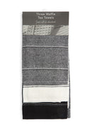 Utopia 3 Pack Kitchen Tea Towel Set in Black
