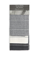 Utopia 3 Pack Kitchen Tea Towel Set in Grey