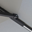 Outsunny 3(m) Cantilever Parasol Hanging Banana Umbrella w/ lights, Light Grey