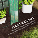 Outsunny 3 Tier Lean-to Mini Greenhouse with PE Cover, Green