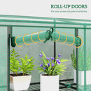 Outsunny 3 Tier Lean-to Mini Greenhouse with PE Cover, Green