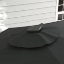 Outsunny 3(m) Solar LED Cantilever Parasol Adjustable Garden Umbrella - Khaki/Grey