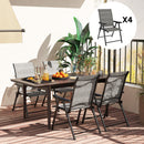 Outsunny 4PCS Folding Chair w/ Breathable Mesh Fabric Seat