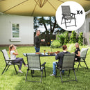 Outsunny 4PCS Folding Chair w/ Breathable Mesh Fabric Seat