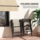Outsunny 4PCS Folding Chair w/ Breathable Mesh Fabric Seat