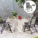 Outsunny 4PCS Folding Chair w/ Breathable Mesh Fabric Seat