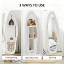 HOMCOM Irregular Full Length Mirror with Velvet Frame