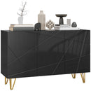 HOMCOM Freestanding Storage Cabinet with Adjustable Shelves for Living Room