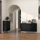 HOMCOM Freestanding Storage Cabinet with Adjustable Shelves for Living Room