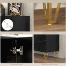 HOMCOM Freestanding Storage Cabinet with Adjustable Shelves for Living Room