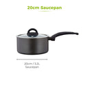 Tower Cerasure Sauce Pan Non-Stick 20cm - Graphite