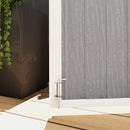 Outsunny 4.7 x 2.5FT Lockable Garden Shed, 2-Bin Storage Shed, Light Grey