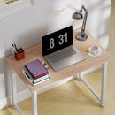 HOMCOM Computer Desk Dining Table Writing Table with Metal Frame, White
