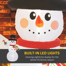 Outsunny 6FT Inflatable Snowman With Candy Cane And Gift Box For Party