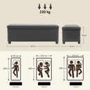 HOMCOM Storage Ottoman with Lid, 112cm Bench Chest Box