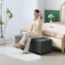 HOMCOM Storage Ottoman with Lid, 112cm Bench Chest Box