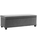 HOMCOM Storage Ottoman with Lid, 112cm Bench Chest Box