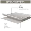 Outsunny 210x140x80cm UV Rain Protective Cover for Garden Rattan Furniture Grey