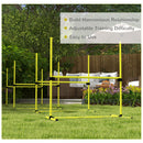 PawHut 4 Pieces Dog Agility Training Equipment with Carrying Bag, Yellow