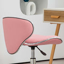 HOMCOM Office Chair Beauty Salon Rolling Technician Stool Chair Pink