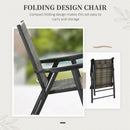 Outsunny 5 PCs Rattan Dining Sets w/ Umbrella Hole Table & Folding Armchair
