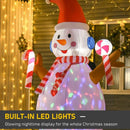 HOMCOM Rotating Christmas Inflatable Snowman,