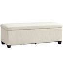 HOMCOM Storage Ottoman with Lid, 112cm Bench Chest Box