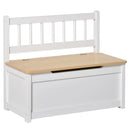 HOMCOM 2 In 1 Wooden Toy Box, Seat Storage Bench - White