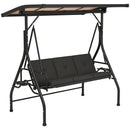 Outsunny 3 Seater Garden Swing Seat Bed, Convertible Swing Chair
