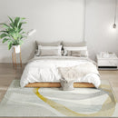 HOMCOM Machine Washable Rug, Allergy-Friendly Floor Carpet, Cream White