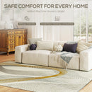 HOMCOM Machine Washable Rug, Allergy-Friendly Floor Carpet, Cream White