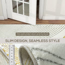 HOMCOM Machine Washable Rug, Allergy-Friendly Floor Carpet, Cream White