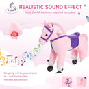 HOMCOM Children's  Wheeled Walking Horse  (Pink)