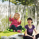 AIYAPLAY Kid Nest Swing Seat, 100cm Diameter Round Saucer Swing Set, Black