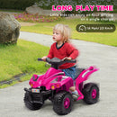 AIYAPLAY 6V Kids Electric Quad Bike with Music, Forward Function, Pink