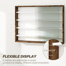 HOMCOM 5-Tier Wall Display Shelf Unit Cabinet w/ Shelves Glass Doors