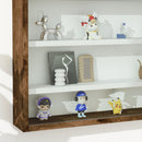 HOMCOM 5-Tier Wall Display Shelf Unit Cabinet w/ Shelves Glass Doors