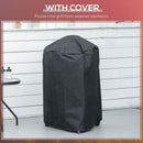 Outsunny Portable Kettle Charcoal Grill BBQ Smoker With Cover, Lid, & Thermometer