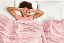 Weighted Sherpa Blanket in Blush Pink