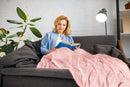 Weighted Sherpa Blanket in Blush Pink