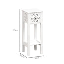 HOMCOM Bedside Table Set, End Table Set With Drawer And Storage Shelf, White