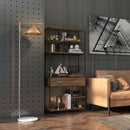 HOMCOM 5 Tier Free Standing Book Shelf with 2 Drawers for Study, Living Room