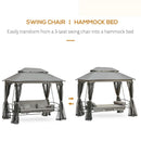 Outsunny Gazebo Swing Seat - Grey