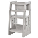 HOMCOM Kids Plastic Step Stool -  Grey
