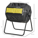 Outsunny 160L Outdoor Tumbling Compost Bin with Dual Chamber