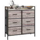 HOMCOM Bedroom Chest of Drawers 6 Drawer Dresser w/ Shelf, Grey Wood Effect