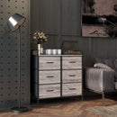 HOMCOM Bedroom Chest of Drawers 6 Drawer Dresser w/ Shelf, Grey Wood Effect