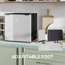 HOMCOM 46L Counter Top Fridge with Chiller Box Mini Fridge for Bedrooms Silver